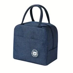 Insulated Lunch Bag, Portable Bento Box, Lunch Pack for School, Navy Blue